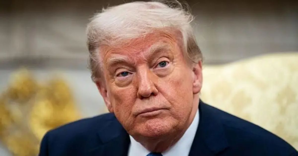 Donald Trump durante pronunciamento sobre exigências de Trump ao Irã e o programa nuclear iraniano