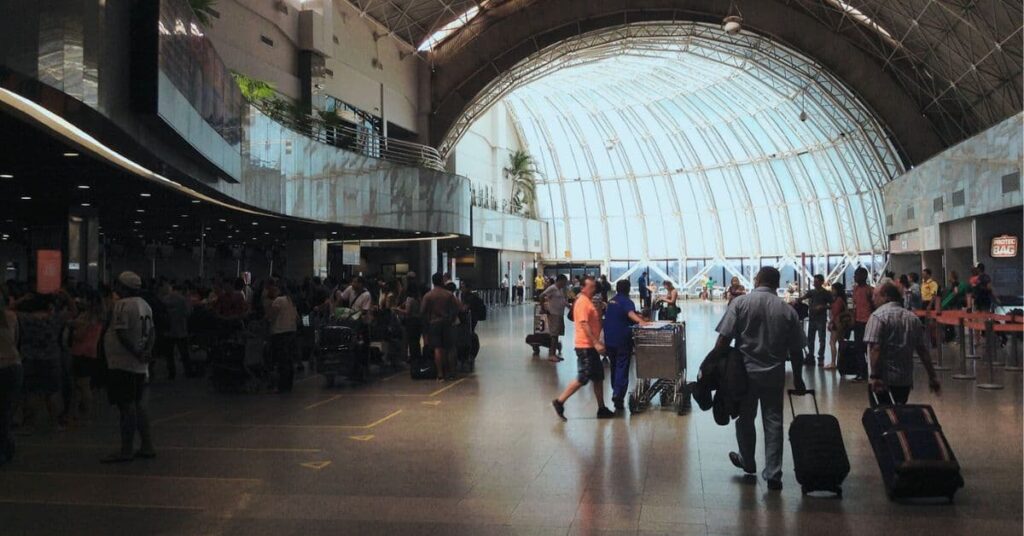 Aeroporto internacional Pinto Martins, em Fortaleza, é um dos principais aeroportos do país para turismo internacional aéreo