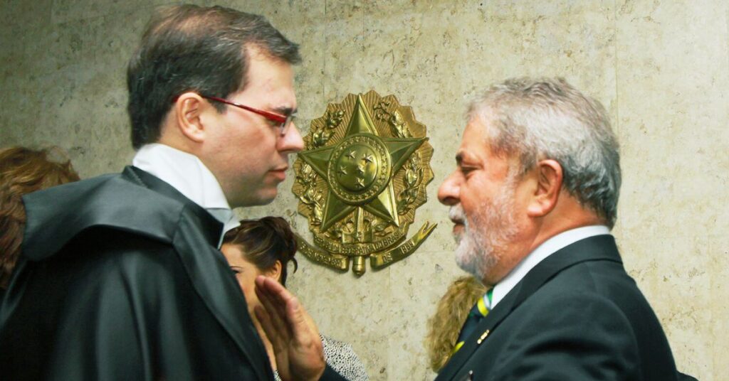 relação Lula e Toffoli durante a posse do ministro no STF em 2009