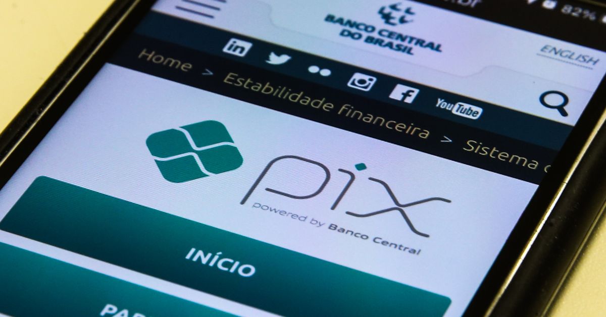 Aplicativo ilustrando o vazamento de dados Pix comunicado pelo Banco Central